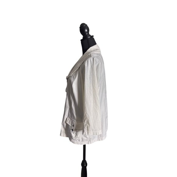 Chico's Zenergy Collection Ripstop Jacket Optic White Size 3/XL NWT - Picture 4 of 10